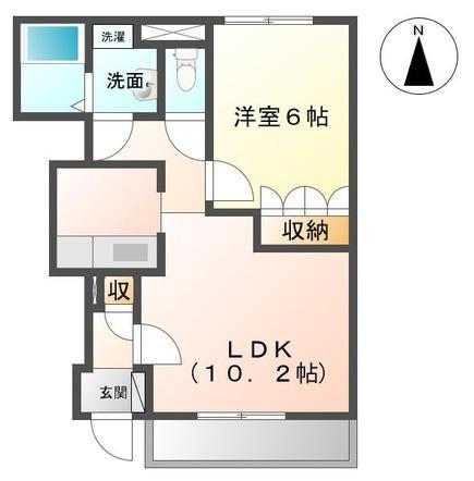 高松市亀田南町のアパートの間取り