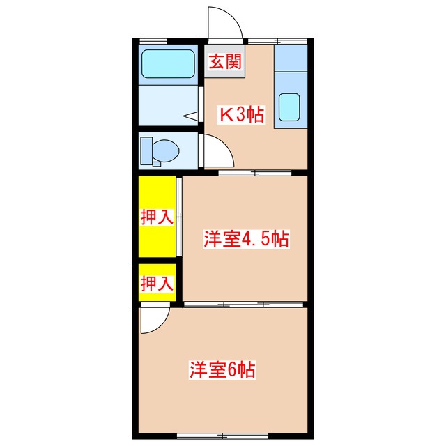 パピヨンサナエの間取り