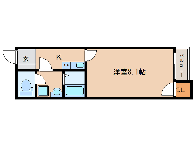 御所市大広町のアパートの間取り