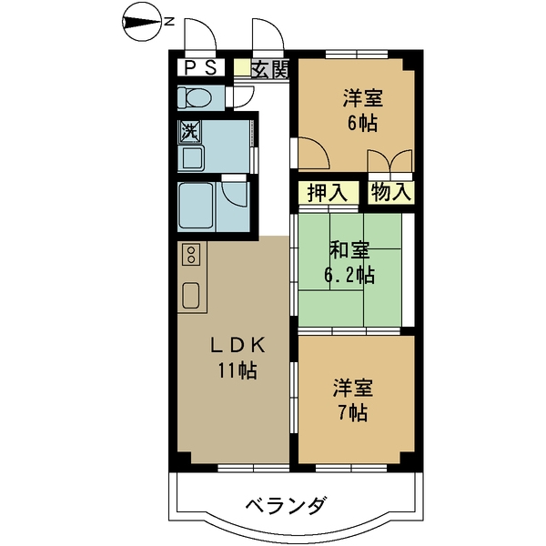 クレストＹＭＤIIの間取り