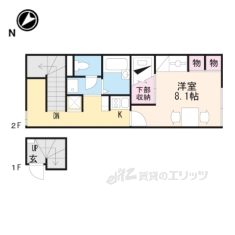 レオパレス私市の間取り