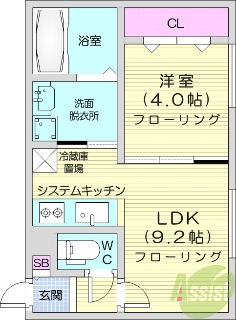 仮)新琴似7-1MSの間取り