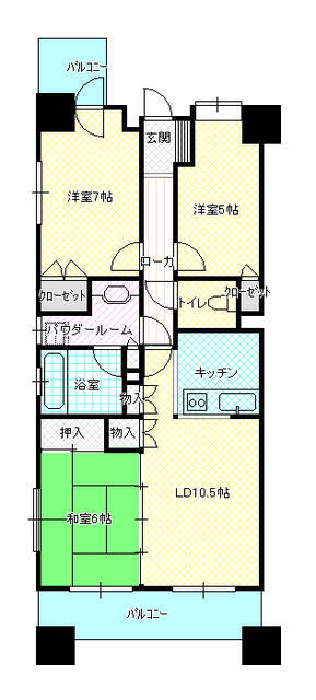 サンヴァーリオ中ノ橋通の間取り