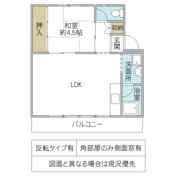 ビレッジハウス石下　1号棟の間取り