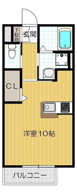 【寝屋川市堀溝北町のアパートの間取り】