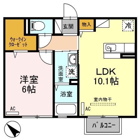 リッツ　ハウス　Ａ棟の間取り