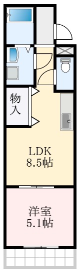 【堺市中区深井水池町のアパートの間取り】