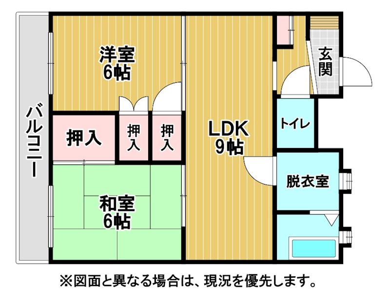 北九州市小倉北区三郎丸のマンションの間取り