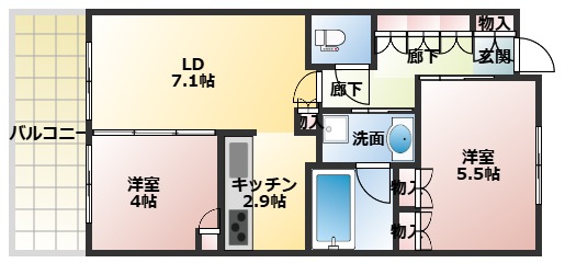 アーバンパーク淡路の間取り