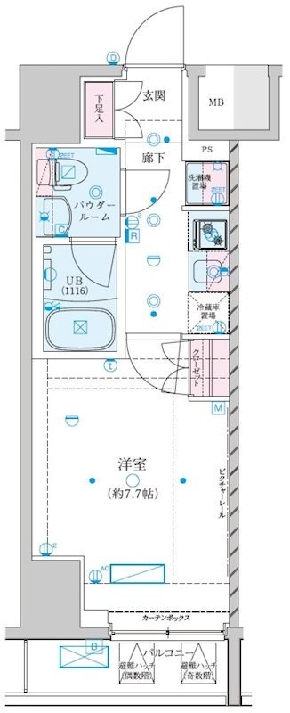 川崎市川崎区南町のマンションの間取り