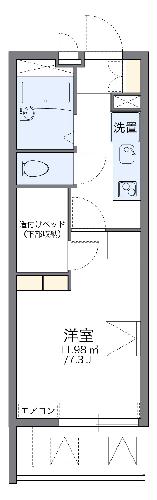 レオパレスブラッサム常田の間取り