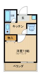 尼崎市西御園町のマンションの間取り