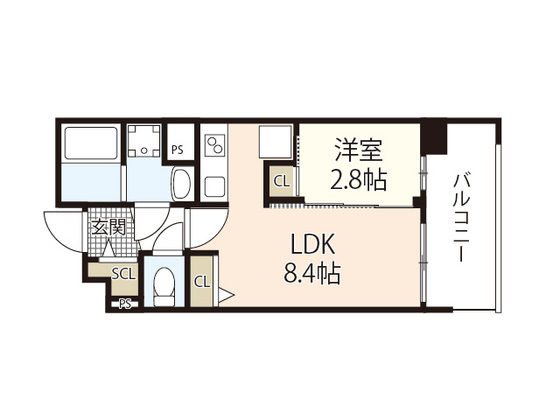 広島市中区舟入本町のマンションの間取り