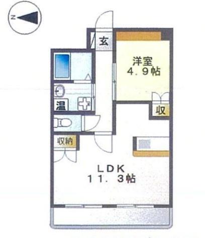 川崎市中原区井田中ノ町のマンションの間取り