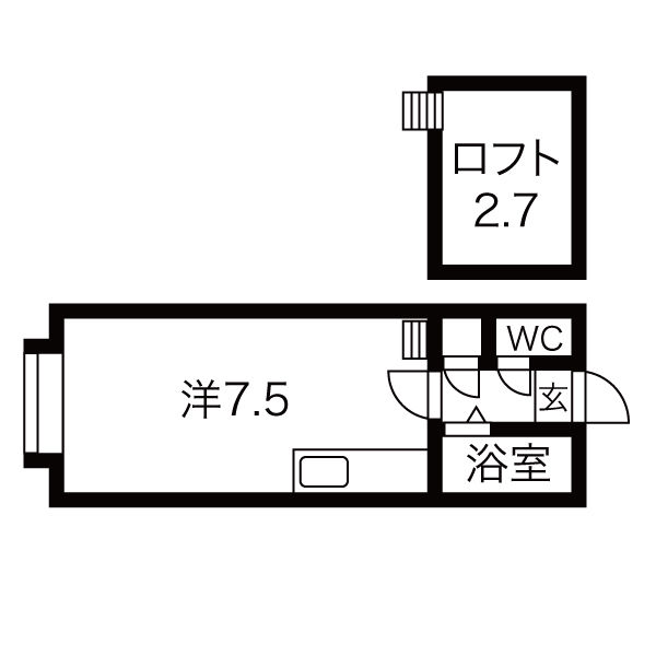 キャッスルロックアパートメントの間取り