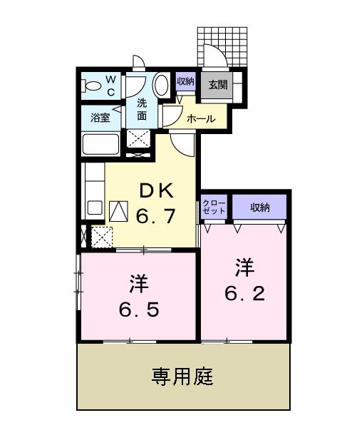 ハーモニウエストＡの間取り