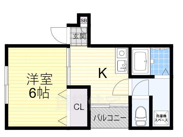 大阪市此花区伝法のマンションの間取り