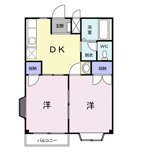 【大里郡寄居町大字寄居のアパートの間取り】