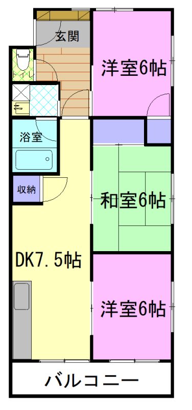 朝日コーポの間取り