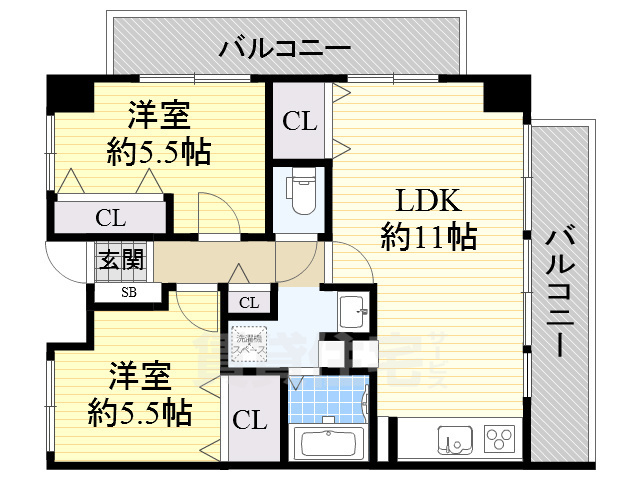 グランベール刀根山の間取り