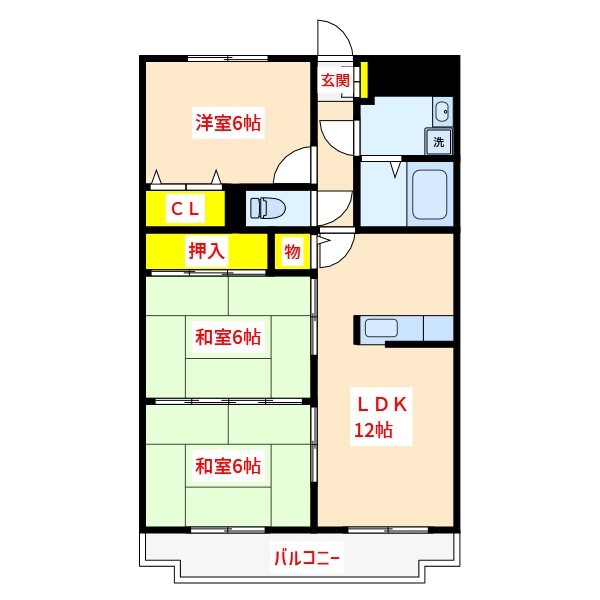 霧島市隼人町見次のマンションの間取り