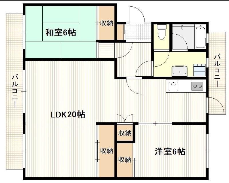 広島電鉄宮島線 佐伯区役所前駅 徒歩13分 4階建 築44年の間取り写真