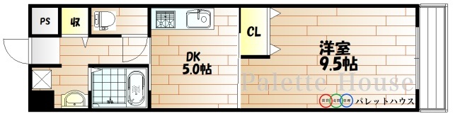 岡山市北区島田本町のマンションの間取り