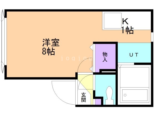 札幌市北区あいの里一条のアパートの間取り