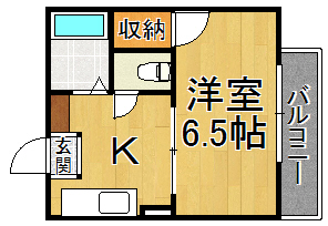 尼崎市東桜木町のアパートの間取り