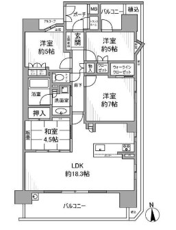 プレサンスグラン川名の間取り