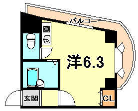 神戸市灘区稗原町のマンションの間取り