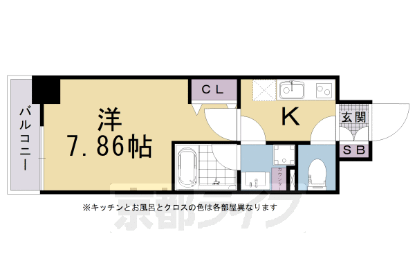 ＣＡＶＡＮＡ九条烏丸（旧称：コスモスター京都）の間取り