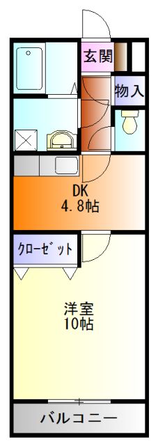 掛川市長谷のマンションの間取り