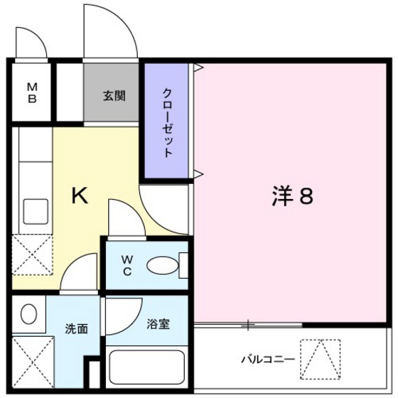 安芸郡府中町鶴江のマンションの間取り