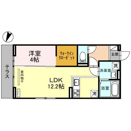 入間市鍵山のアパートの間取り