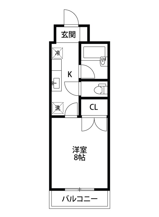 北雪ハイツ米山の間取り