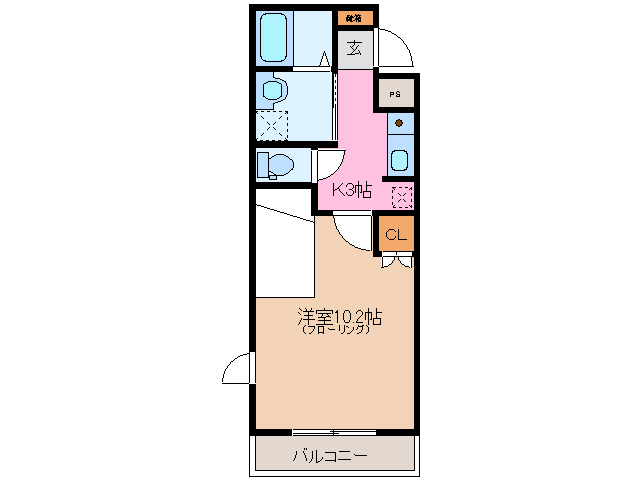 松阪市小野江町のアパートの間取り