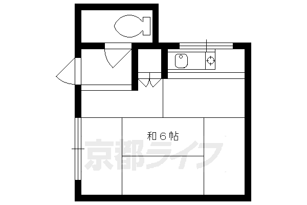 京都市上京区大原口町のマンションの間取り