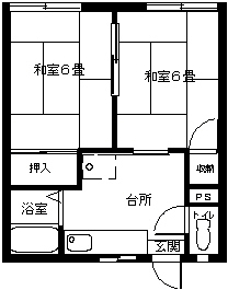 港ハイツの間取り