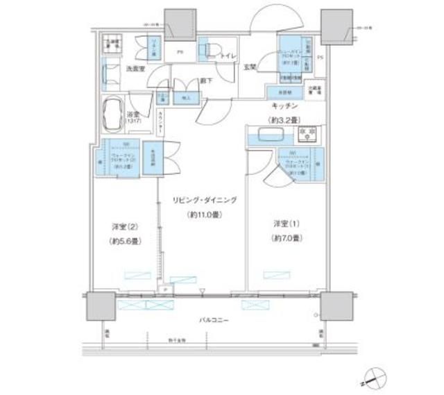 柏市若柴のマンションの間取り