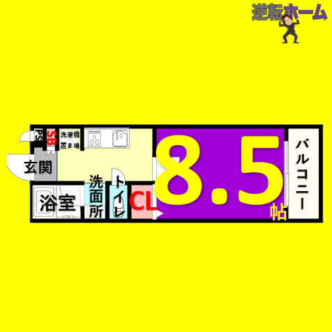 名古屋市千種区南明町のアパートの間取り