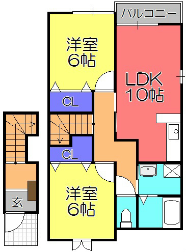 ヴィラ　アンソレイエIの間取り