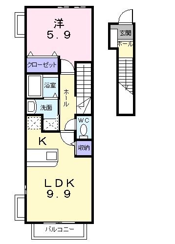 エリア２１ＤｅｆｉIIの間取り