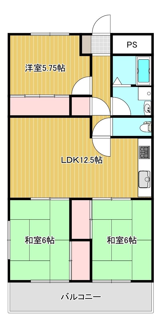 メゾン花北の間取り