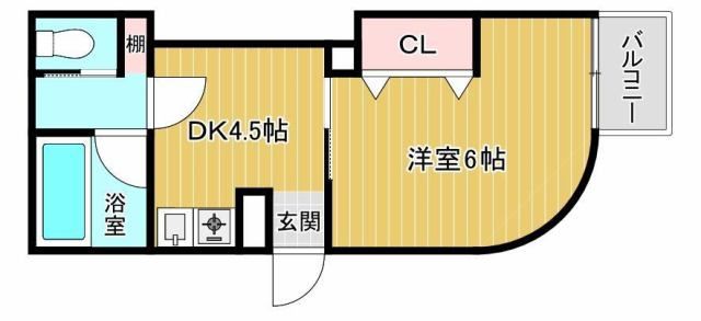 静岡市清水区入江南町のアパートの間取り