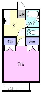 伊賀市上野車坂町のアパートの間取り