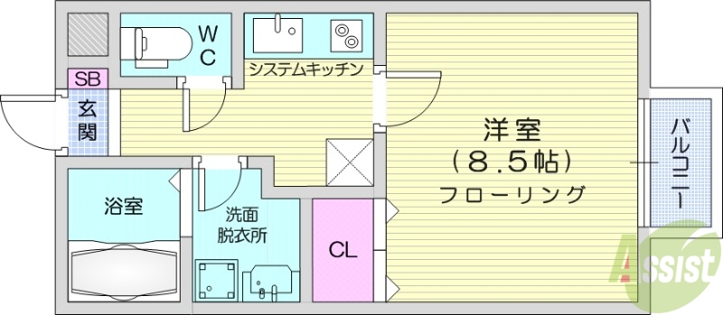 アスコット高橋の間取り