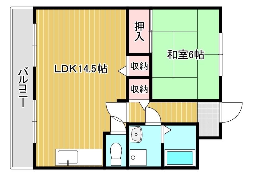 豊中市上津島のマンションの間取り