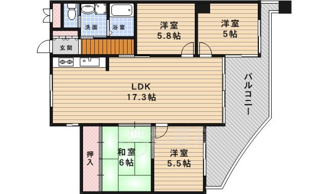 メゾンドゥアテリアの間取り