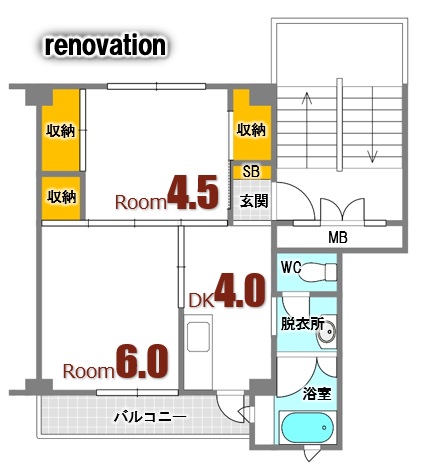 ビレッジハウス宮が迫３号棟の間取り